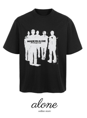 「alone」“MADE IN ALONE”进口专机凉感冰纱人像印花通勤短袖