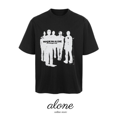 高街alone人像印花短袖进口宽松