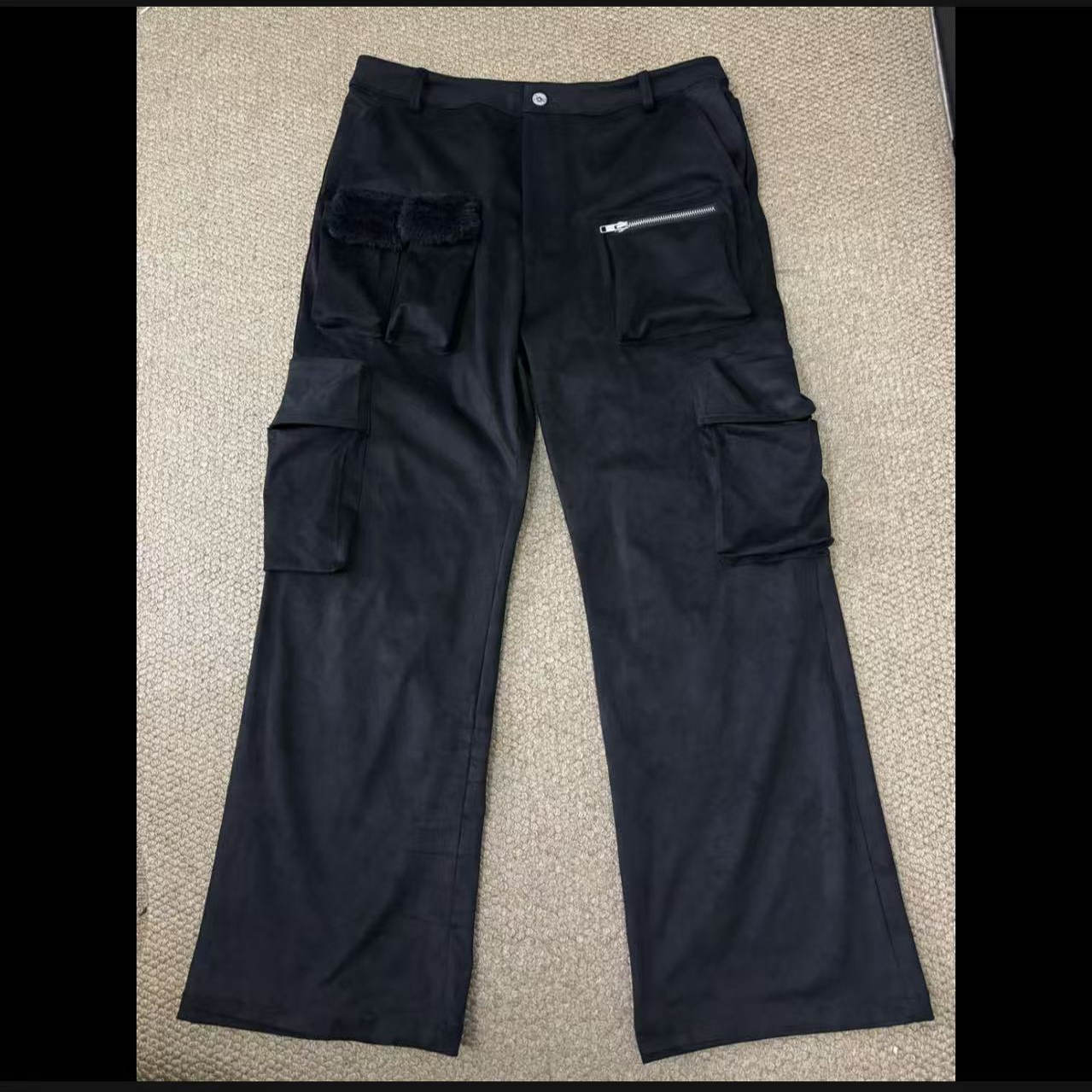 alone无名仿羊皮绒直筒休闲裤