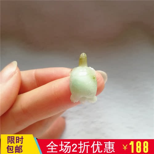 收藏天然玉石独山玉吊坠手工精雕小乌龟玉坠独玉长寿龟锁骨链珠宝