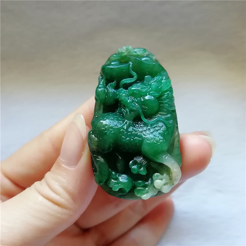 收藏天然玉石独山玉麒麟吊坠老坑独玉麒麟送福挂件神兽元宝玉送证