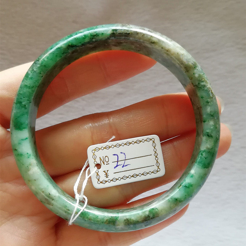 收藏南阳老坑天蓝独山玉扁条手镯天然玉石独玉镯子58内径手镯附证