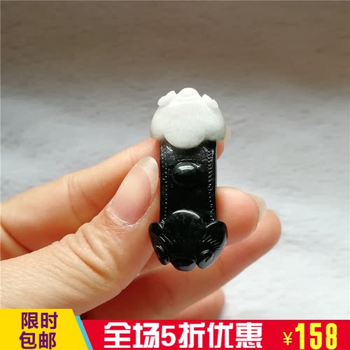 正品天然玉石独山玉南阳玉翡翠独玉精雕如意挂件平安玉佩吊坠直播