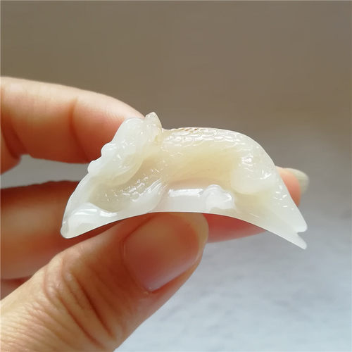 收藏天然玉石独山玉手牌老坑独玉生意兴隆吊坠生肖龙手链手环孤品