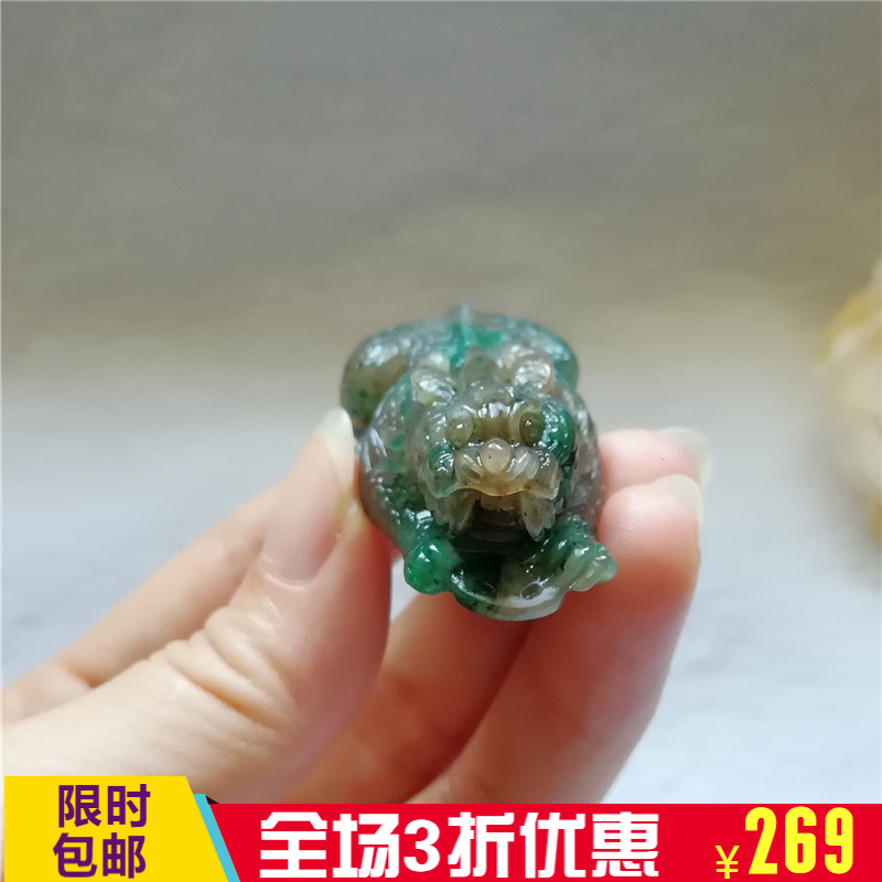 收藏天然玉石独山玉吊坠南阳玉独玉貔貅挂件神兽玉佩小把玩件孤品