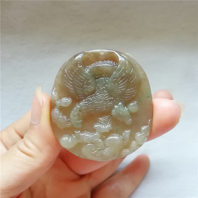 独山玉南阳玉天然玉石独玉男女款玉挂坠挂件雄鹰吊坠玉坠大展宏图
