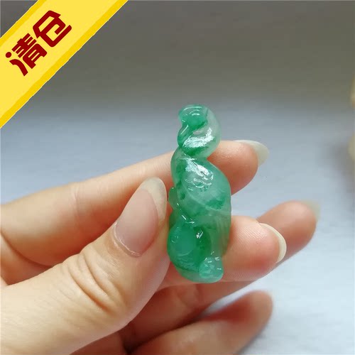 收藏天然独龙玉吊坠白鹭鱼玉坠福到玉佩一路有你玉石挂件项链孤品