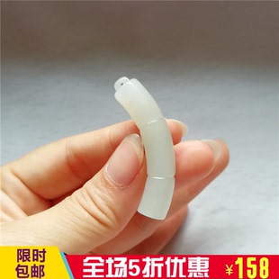 正品天然南阳玉独山玉吊坠节节高竹节玉佩独玉坠印章步步高升挂件