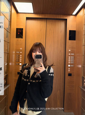 cookadaily人鱼 羊驼毛小马爱心甜酷修身针织衫毛衣上衣外套