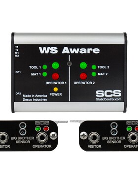 美国SCS 监测双线手腕带-双工位770062/770068接地监测器