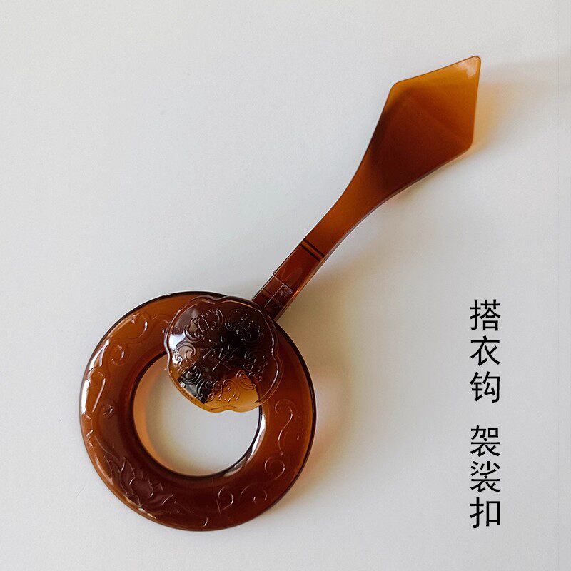 如意袈裟扣祖衣曼衣搭衣钩环僧服挂衣勾鸡翅木酸枝实木七衣扣塑料