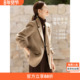 含棉羊毛兔毛廓形西装 沫晗依美老钱氛围感西装 外套25秋季 毛呢大衣