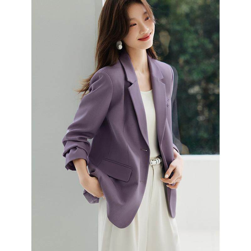 沫晗依美休闲宽松西服2026春新款小个子西装外套女气质名媛高级感