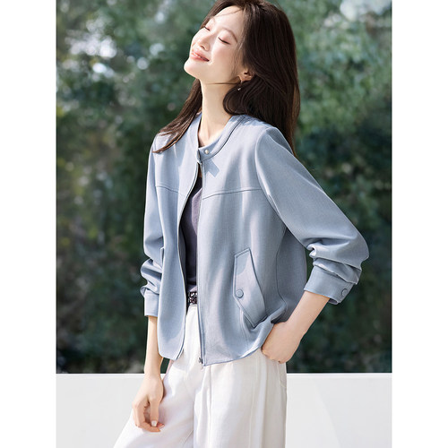 沫晗依美显瘦百搭夹克外套