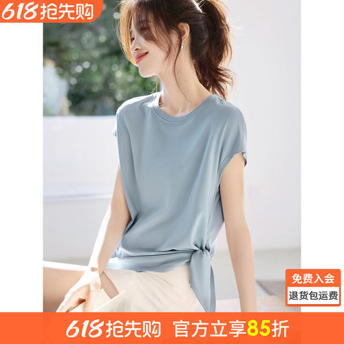 沫晗依美轻通勤设计感T恤
