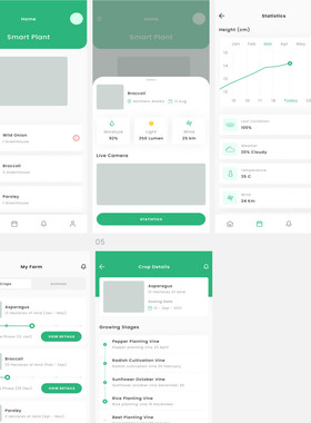 5页智慧农业app界面设计fimga源文件