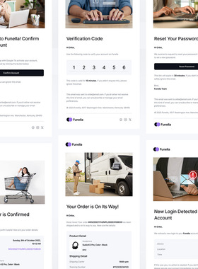 20个email电子邮件营销页模板figma格式