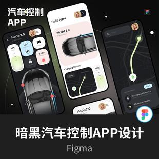 汽车控制APP/小程序UI界面设计Figma源文件