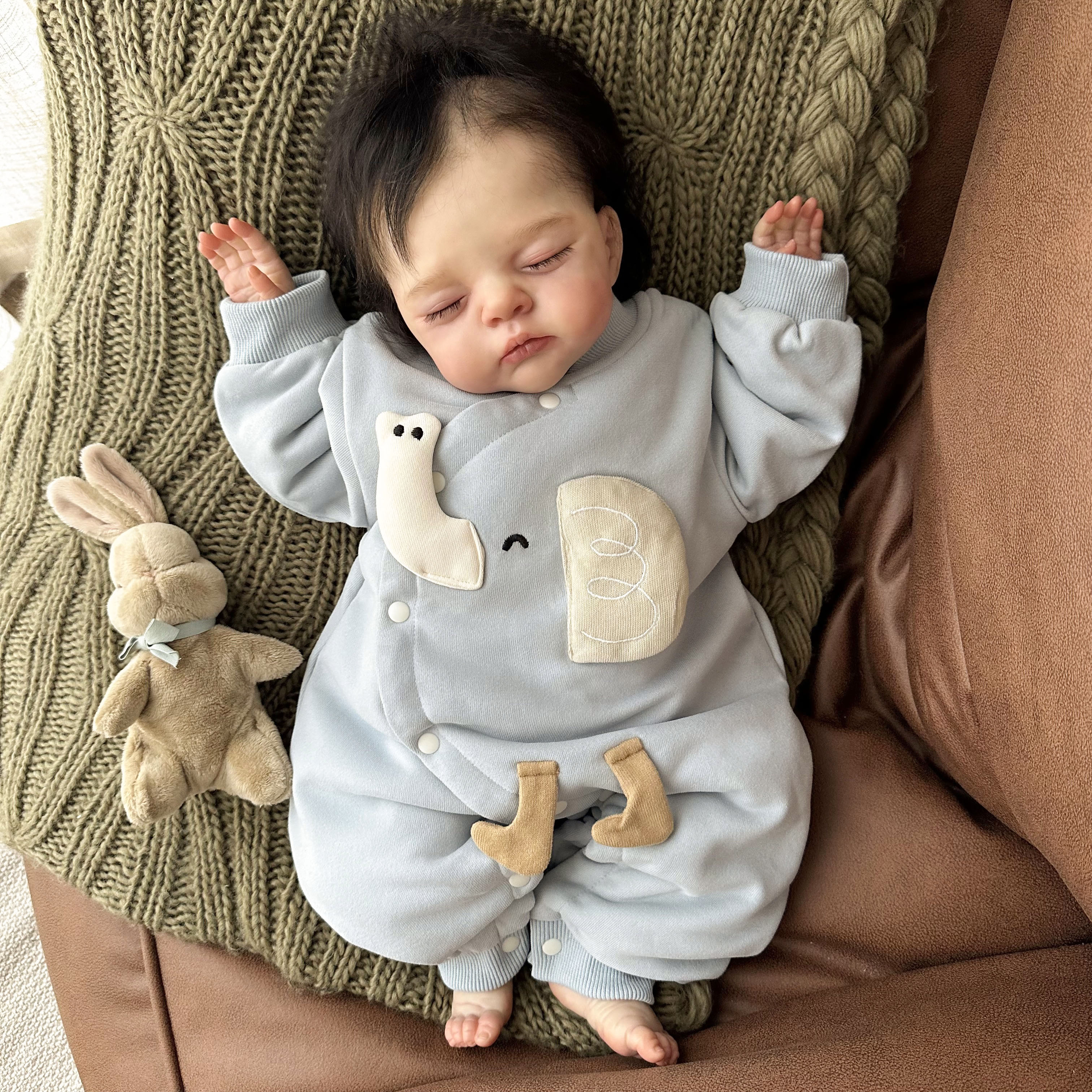 冬季新生婴儿夹棉款外出棉服加厚