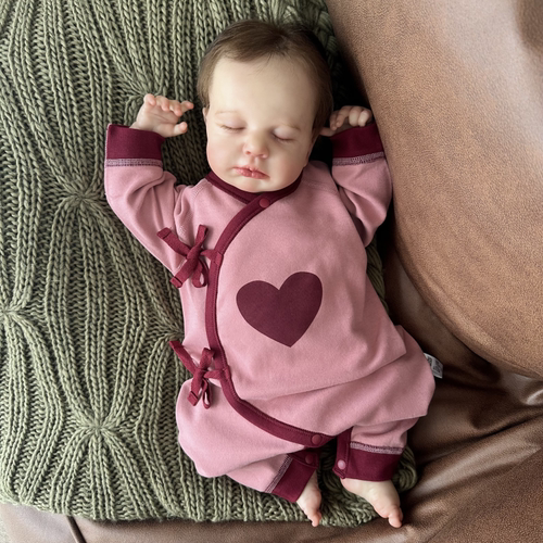 纯棉春秋季斜襟系带连体衣爱心款