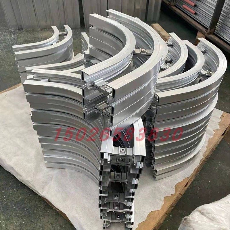 水平弯头铝型材角度任意转弯半径r300以上折弯传动柔性链输送