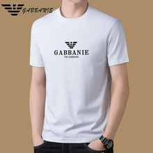 阿玛尼亚短袖 t恤男士 夏季 薄款 冰丝中年上衣名牌 GABBANIE意大利奇