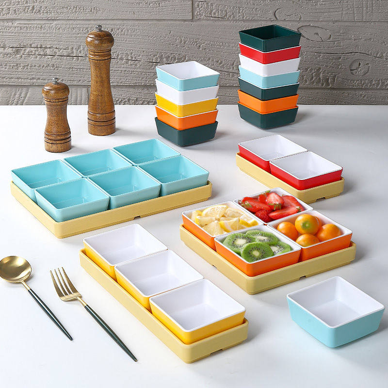 KTV会所果盘密胺酒吧沐足四六宫格小吃盘分格烤肉凉菜小食盘拼盘,餐饮具,碟,淘宝优惠券,粉丝福利购,淘宝优惠卷