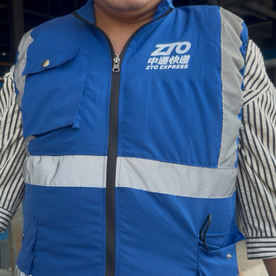 夏季空调服降温防暑马甲内置风扇户外工作执勤快递工地劳保工作服