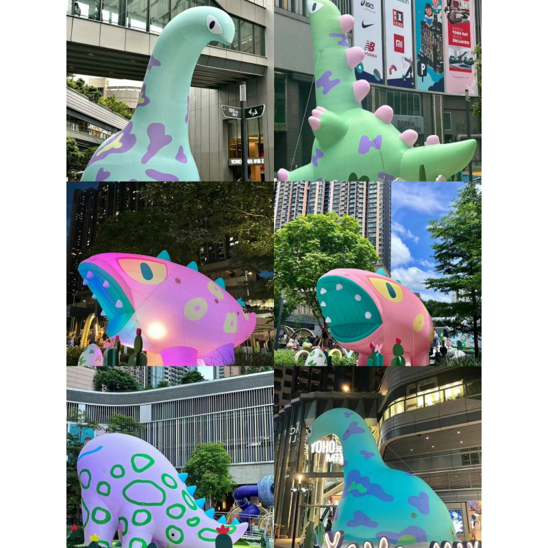 定制充气创意恐龙气模玩偶户外萌宠主题展动物园引流打卡商场美陈