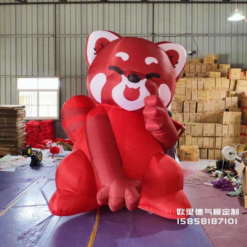 定制充气创意卡通浣熊气膜公仔吉祥物模型广告活动引流商场美陈