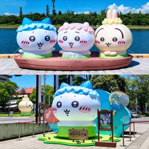 卡通chiikawa充气气模IP乌萨奇美陈市集商场网红打卡充气模型定制
