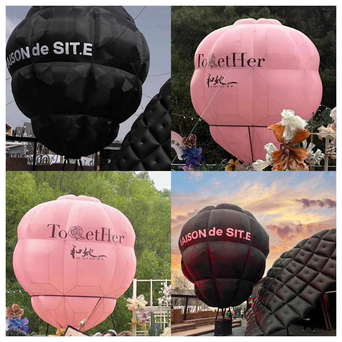 定制充气ins风热气球气模网红创意模型户外活动引流互动商场美陈