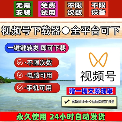 视频号下载工具pad系统稳定好用激活码哔站去水印软件Win系统