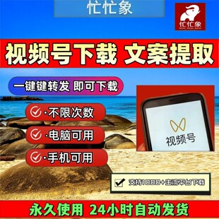 忙忙象视频号下载工具2026小程序1对1服务机器人B站小红书手机p站