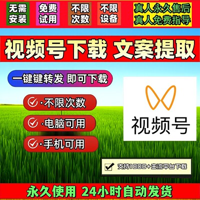 视频号下载工具主流平台1对1服务抖音批量mac系统电脑网页Win系统