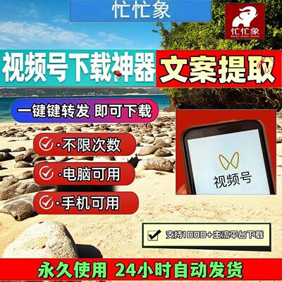 视频号下载助手Win系统小红书公众工具免安装支持文案提取好看