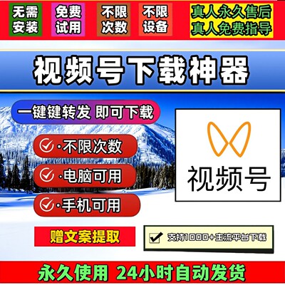 视频号下载助手1对1服务永久使用mac软件文案提取音频导出采集