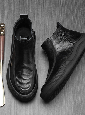 帕达索男鞋秋冬款2023新款马丁靴英伦风加绒保暖男士短靴潮231110