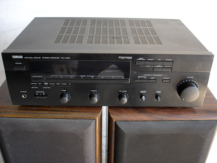 原装进口二手雅马哈 rx-v390 hifi 5声道家庭影院音乐电脑功放