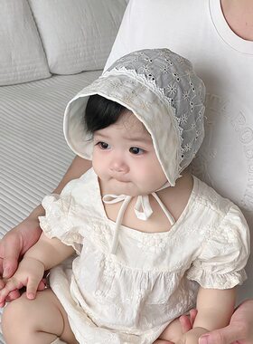 婴儿夏季公主帽遮阳防晒