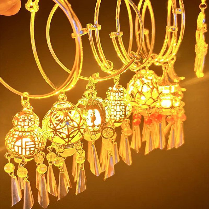 汉服古风发光宫灯一步手镯手镯