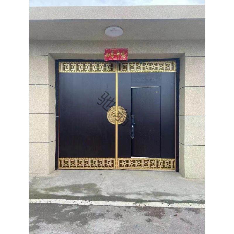 新款直销s@中式别墅乡村庭院双开门大门铸铝防盗门四开锌合金农村