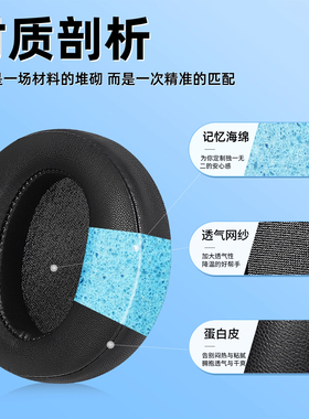 适用漫步者Fit900NB耳机套fit900nb耳罩头戴式耳机海绵皮垫保护套头梁垫横梁套耳帽耳棉更换配件