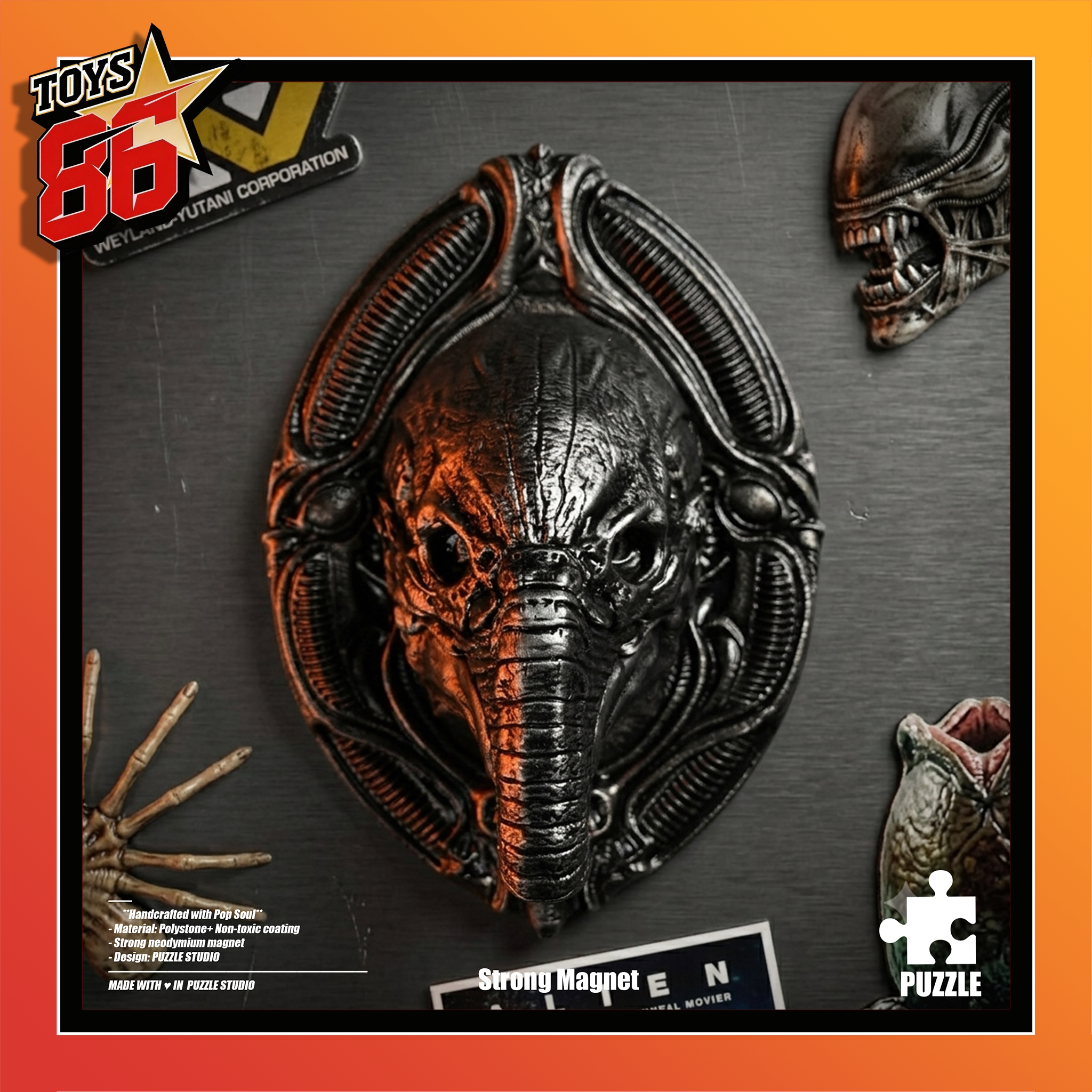 【86TOYS 新品】Puzzle 工程师 普罗米修斯 异形 磁吸头雕 冰箱贴图片