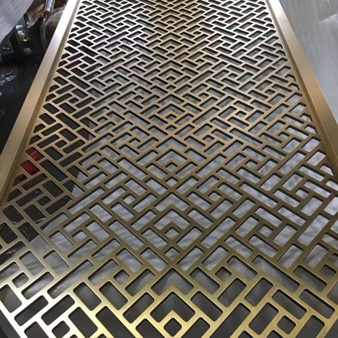 不锈钢镂空网格板入户花格屏风