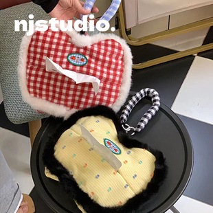 苹果工位桌面收纳车载厕所卫生间纸巾盒汽车浴室可爱盒壁挂式袋子