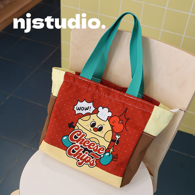 美式上课单肩帆布包少女复古印花小号便当包白领卡通通勤腋下包新,箱包皮具/热销女包/男包,时尚帆布包,淘宝优惠券,粉丝福利购,淘宝优惠卷