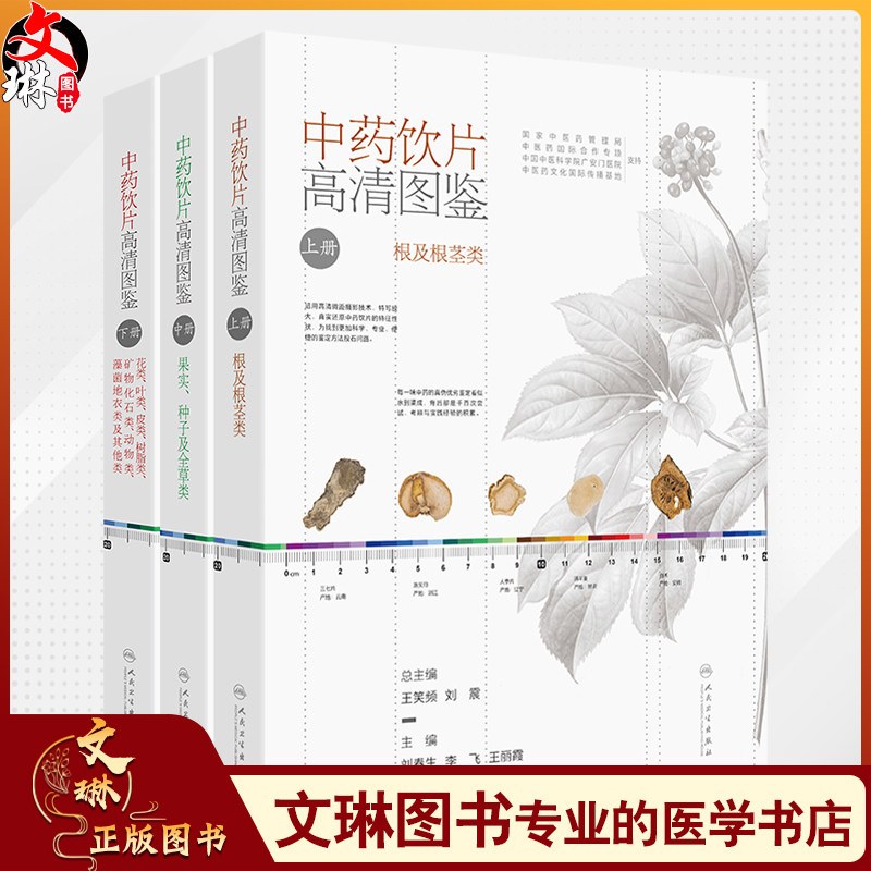 全3册 中药饮片高清图鉴 上册+中册+下册 3本套装 刘春生 李飞 王丽霞 包含果实种子及全草类中药饮片充分展现197种果实种子等