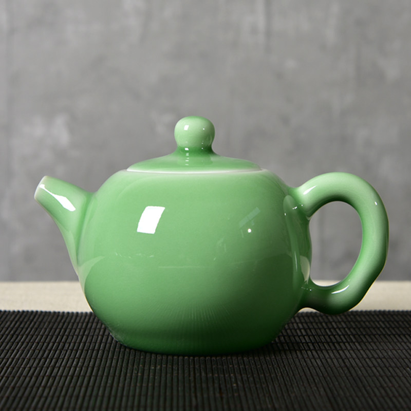 龙泉陶瓷功夫茶壶大号青瓷汝窑泡茶壶带过滤手工单壶西施壶家用