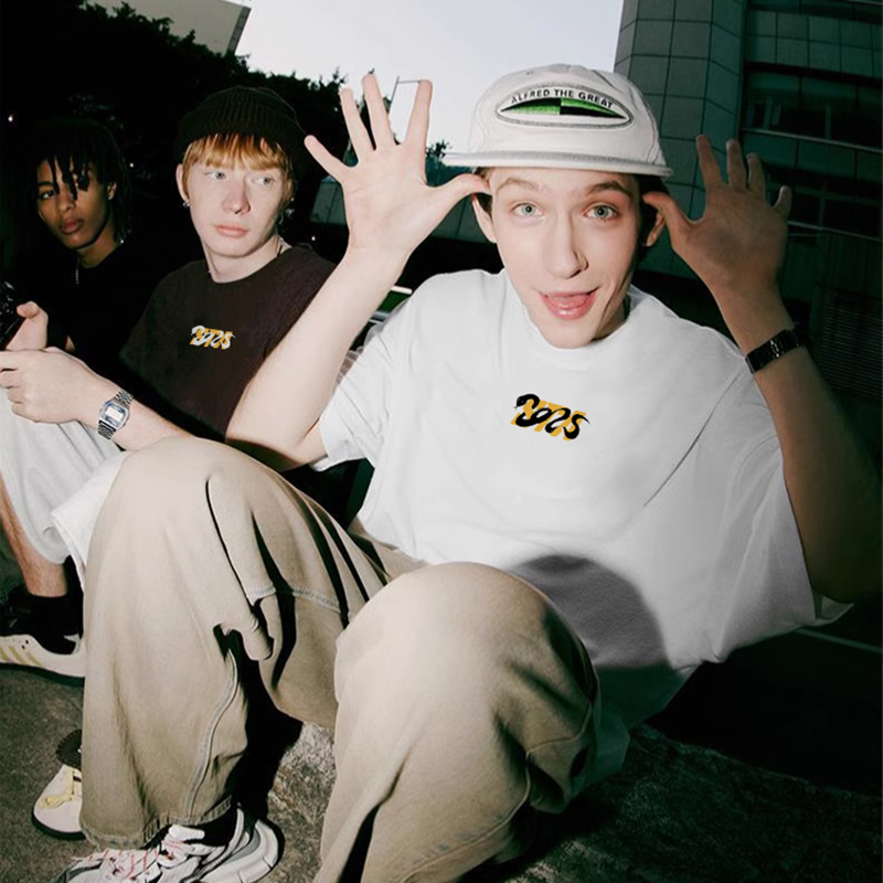 STA官方店复古街头潮牌小logo字母印花情侣t恤纯棉宽松休闲短袖男